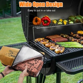 OBEST BBQ Blanket for Resting Meat,BBQ Accessories Insulated Bag,Reusable Smoker Accessories with 50PCS Butcher Paper, Grill Tools Wide-Mouth Zipper Design,BBQ Gifts for Men Camping,Picnics,Party