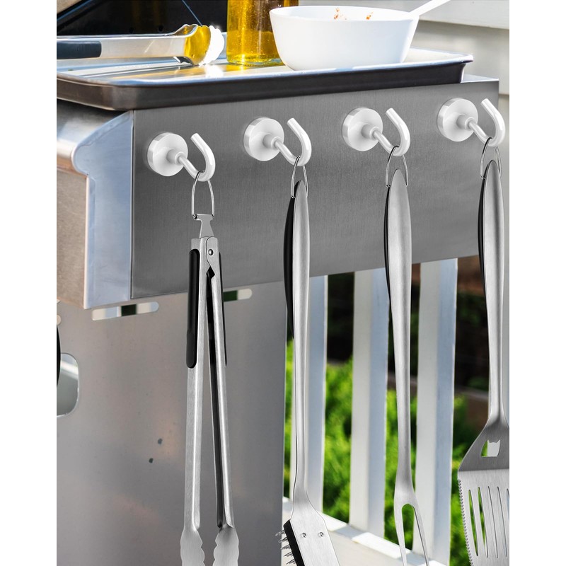 Lictin 6 Pack Magnetic Hooks, 80lb+ Extra Strong Magnet with