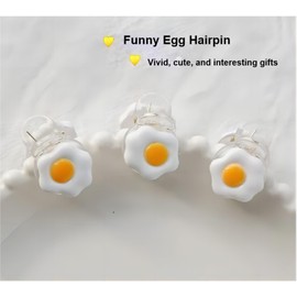 4 quirky egg shaped hair clips, cute clips, minimalist hair clips, women's headwear hair accessories