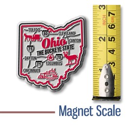 Ohio Premium State Magnet by Classic Magnets, 2.2" x 2.4", Collectible 3D Rubber Vintage-Style Souvenirs and Gifts Made in The USA