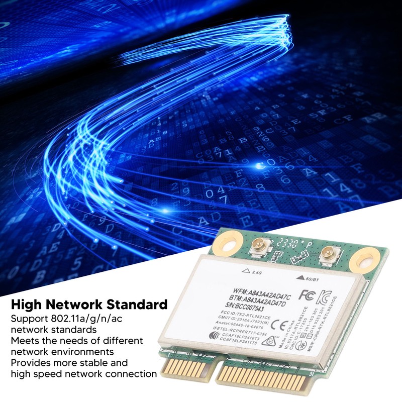RTL8821CE Network Card Module 433Mbps BT4.2 802.11AC 2.4GHz 5GHz Mini