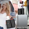 Luggage Cup Holder Foldable PU Leather Free Hands with Handle