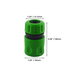 Kungfu Mall 2 PCS Snap On Hose Splitter (3 Way) & 6 PCS Hose End Quick Connectors, 1/2" Plastic, Green & Black, Fitting, Hose Connector, 0.5 Inches, NPT