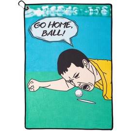 Funny Golf Towel, Printed Golf Towels for Golf Bags with Clip, Golf Gift for Men Husband Boyfriend Dad, Birthday Gifts for Golf Fan - Go Home Ball