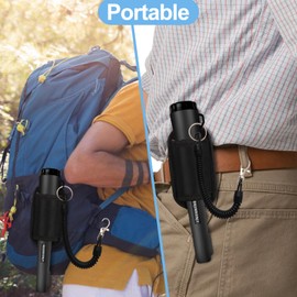 Metal Detector, Metal Detector Pinpointer for Metal Search, Treasure Hunt, 360° Search for Gold Treasures with Belt, Holster, LED, Waterproof Tool Accessories for Adults and Children (Black)