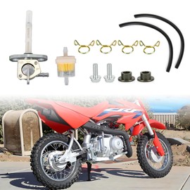 16950-GCF-671 Fuel Petcock Valve Gas Oil Fuel Filter - PSLER Fuel Valve Petcock Pit Bike Fuel Petcock Replacement Parts for CRF 50 70 80 100 150 230F XR 200 250 350 400 500 600 650R 16960-GEL-701