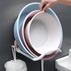 3PCS Washbasin Hanger Plastic Punch Free Bathroom Basin Storage Rack