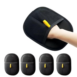 4 Pcs Static Removal Gloves Pet Hair, Reusable Double-Sided Grooming Gloves for Pet Hair Removal, Suitable for Furniture Carpets Clothes and Pet Grooming