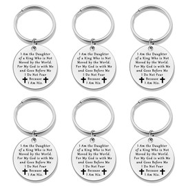 Jielahua 6PCS Christian Keychains Inspirational Christian Present Bible Gifts For Women Mom Sister Religious Faith Gifts for Women Men Birthday Graduation Christmas Thanksgiving