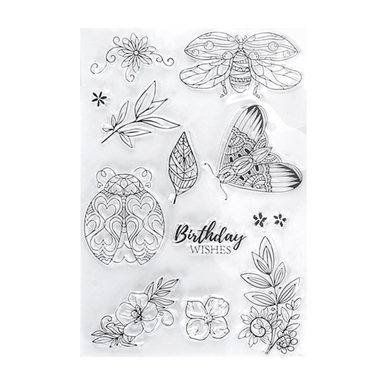 6pcs Silicone Embossing Folders Multipurpose DIY Craft Template Molds for