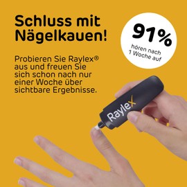 Raylex Nail Pen Against Finger Knibbling - Stop Nail Chewing for Children from 3 and Adults - Bitter and Regenerating Pen Anti Fingernails Chewing - Small Anti Nail Chewing Agent - No Bite Pen