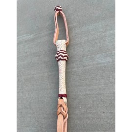 NELIDAS SOUTHERN IMPORTS CHARRO SADDLE HORSE QUIRT. CHICOTE DE CUERO PARA CABALLO, WESTERN SADDLE CUARTA - Red