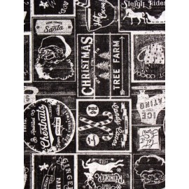 3 Wishes (Three Wishes) Christmas To Remember Fabric Vintage Santa Reindeer by 3 Wishes Cotton Yard