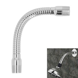 Flexible Shower Arm, Adjustable Shower Head Extension Arm with Flange, Rotating Swiveling ShowerHead Arm, Bathroom Shower Head Extension Arm, Rotatable ShowerHead Arm