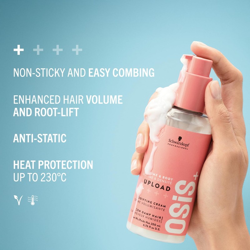 Schwarzkopf Professional OSiS Upload Bodifying Hair Cream Anti Static Heat