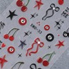Summer Nail Art Stickers Decals Cherry Bowknot 5D Embossed Nail