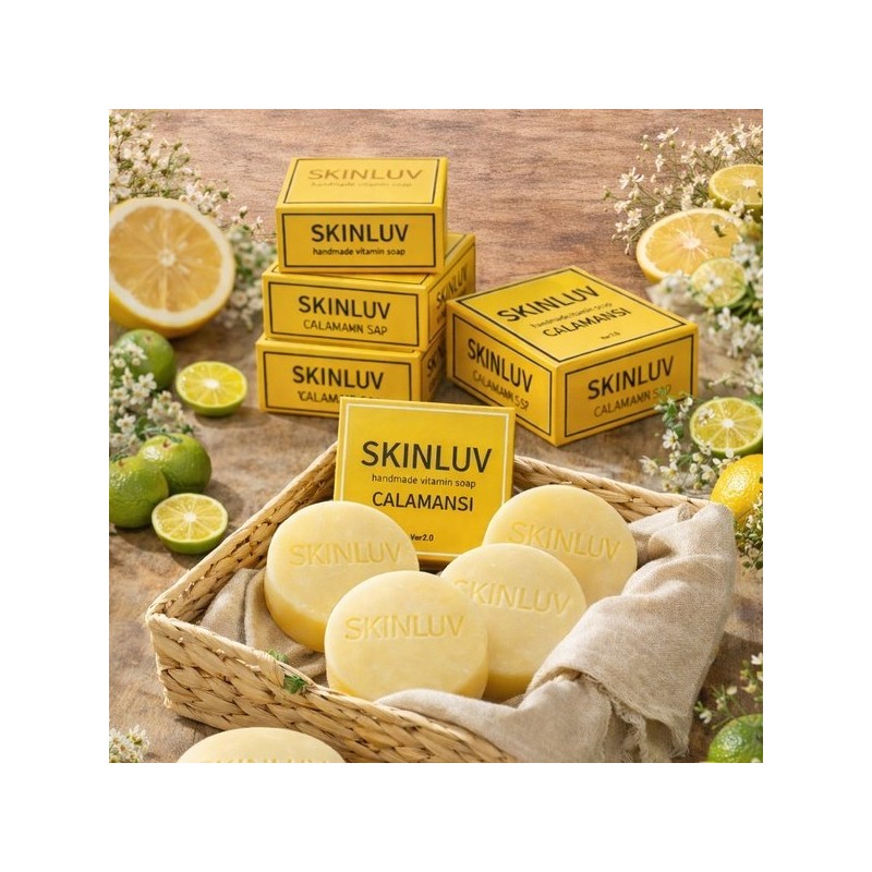(Skin Rub) Calamansi Cleansing Soap Handmade Vitamin Hypoallergenic 120g 4-Piece