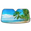 Palm Tree Summer BeachCar Windshield Sunshade Foldable Blocks Sun Visor