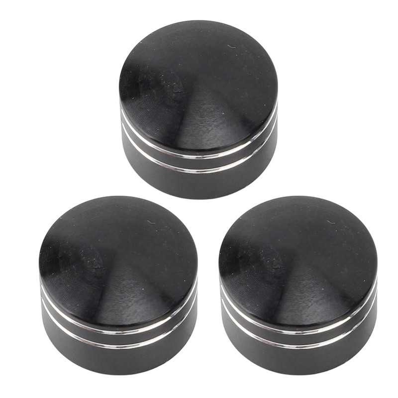 10PCS Motorcycle Head Bolt Cover CNC Aluminum Black Round Grooved