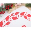 Merry Christmas Maple Leaf Stickers - Red Winter Window Decals,