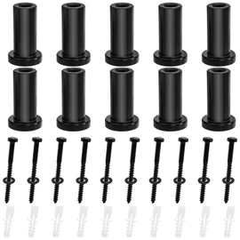 Peohud 10 Set Barn Door Spacers, 2" Sliding Barn Door Hardware Kit, Heavy Duty Replacement Wall Spacers with Lag Bolts Wall Anchor for Connecting Track Connection Device