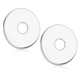 2pcs Large Shower Arm Flange, 3.15 Inch Round Oversized Escutcheon Plates Stainless Steel Shower Pipe Plumbing Chrome Cover Replacement Parts for Shower Faucet Head Arms