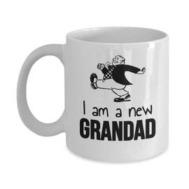 MIPOMALL Grandad Mugs Gifts Pregnancy Announcement Baby Reveal Coffee Tea Cup Grandpa pa Grand Father Promoted Congratulations You're Going to be a him Old Human Grandparent