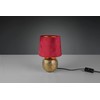 Reality Leuchten Sophia R50821010 Table Lamp Ceramic Gold-Coloured Velvet Shade