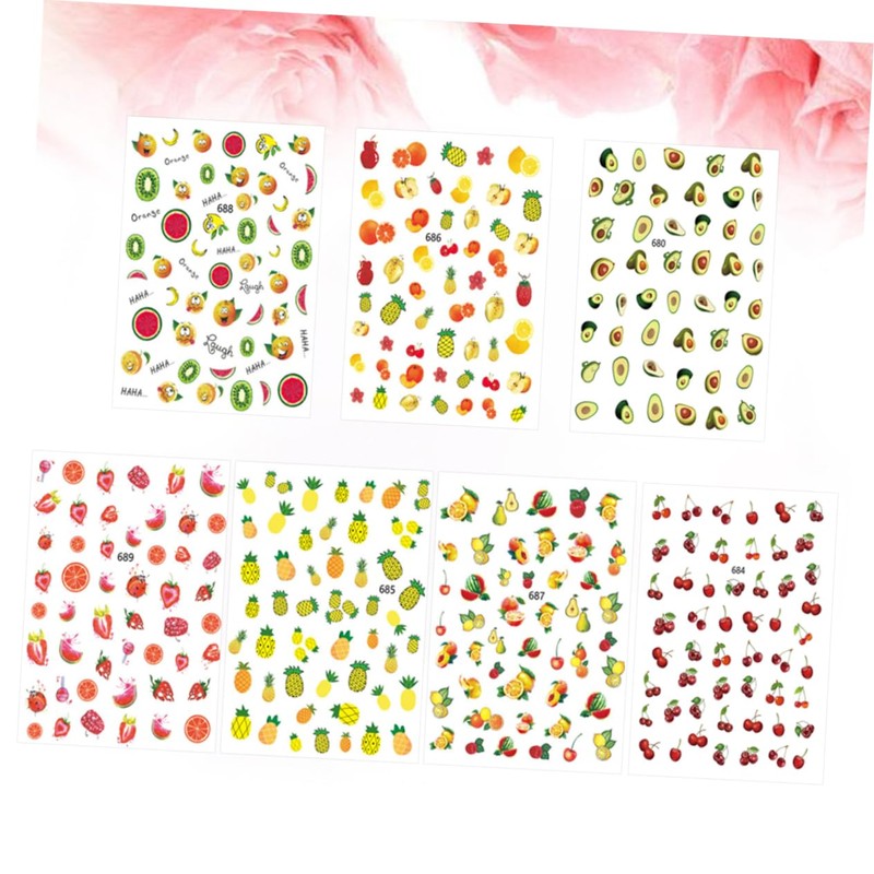 FOMIYES 2sets Easy Stickers Fruit Pattern for Christmas Party 12sheets*2