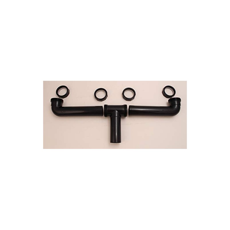 1-1/2" PVC Center Outlet Waste For Kitchen Double Bowl Sink,