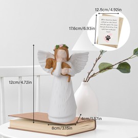 Keggaen Dog Memorial Gifts for Loss of Dog, Pet Memorial Gifts for Dogs Passing Away Bereavement Gifts, Loss of Dogs Sympathy Gifts Dogs Angel Figurines Expresses Relationship for Pets Mom