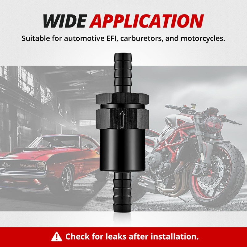 EVIL ENERGY 1/2" Barb Billet Inline Fuel Filter 30 Micron