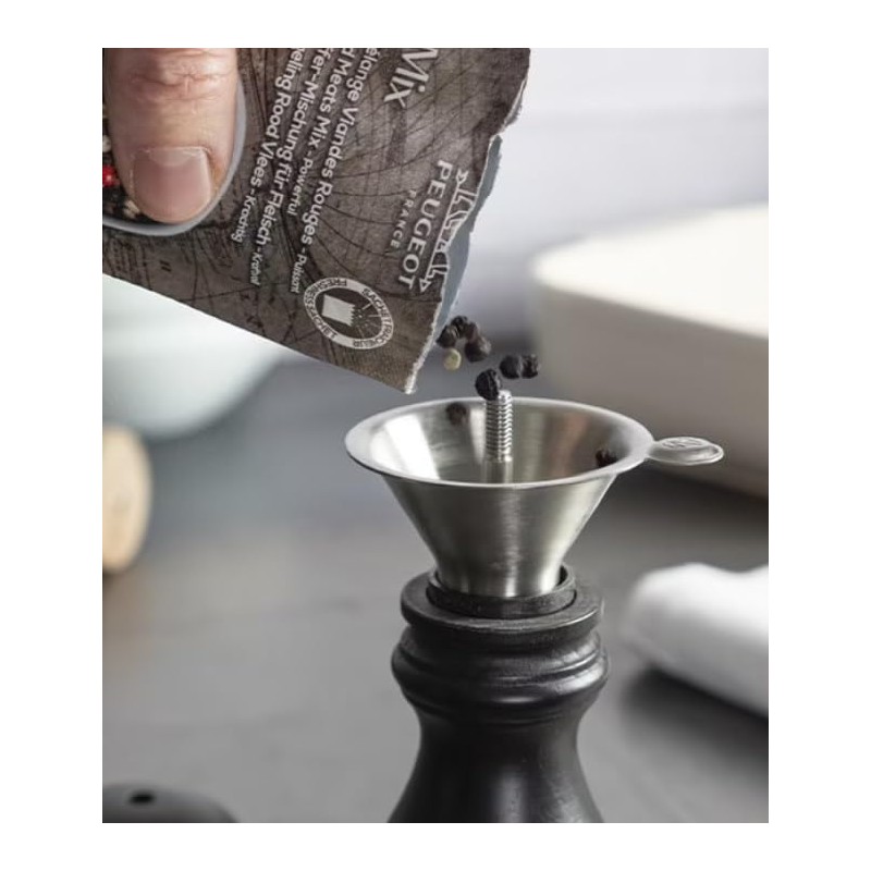 Peugeot Stainless Steel Salt and Pepper Mill Refill Funnel