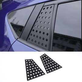 Car Rear Side Window Louvers Cover Compatible with Subaru Crosstrek 2024 2025 Exterior Accessories, Aluminum Side Window Louvers Air Vent Cover, 2Pcs (Black)