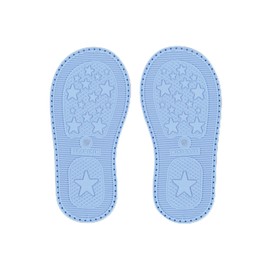 Ann G Baby Shoe Soles with Holes for Crocheting, Soft, Flexible, Nonslip, Comfortable (Baby Blue, 0)