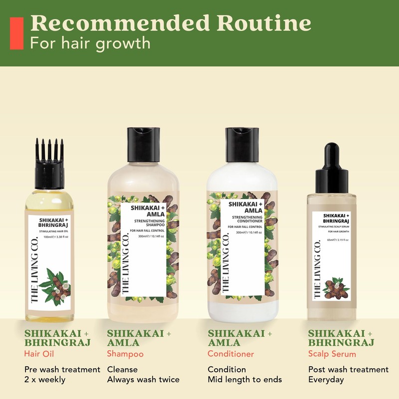 THE LIVING CO Shikakai + Bhringraj Stimulating Hair Oil For