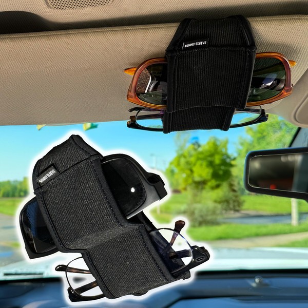 Sunny Sleeve - Sunglass Holder for Car Visor - Easy,