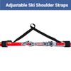 Ski Board Snowboard Back Shoulder Carry Strap Set, 2Pcs Ski
