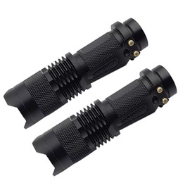 ZYUNMALL Red Light Flashlight, Single Mode Mini LED Flashlight for Astronomy, Aviation, Outdoor Activities, Night Observation, 2 Pack