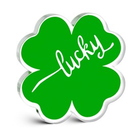 Four-Leaf Clover Holiday Ornament Decorations Good Luck Gifts Ideas for Friends Family Green Home Decor Cute Living Room Decor Lucky Decor