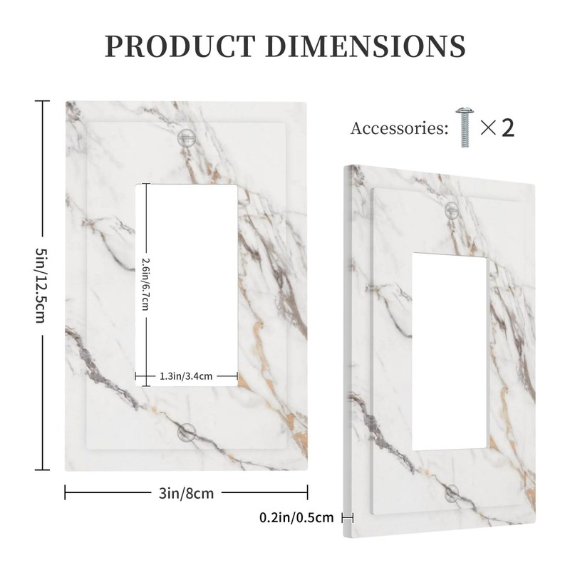Wuyocha Outlet Covers White Marble with Gray Brown Veins Abstract