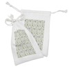 Ambesonne Jasmine Fabric Pouch Set of 2, Exotic Herbal Tea