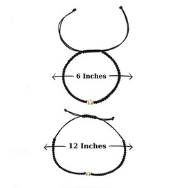 Blue Drop 2Pcs Heart Beaded Matching Bracelets For Couples Friendships Love Bead Red Woven Bracelet Couple Bracelets Friendships Bracelets Jewelry Valentines Gift - Black & Red