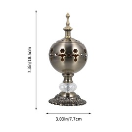 Tofficu Quemador de Incienso, Metal Hueco Porta Incienso con Tapa, Oriente Medio Base para Incienso con Tapa Aroma Quemador para decoración de Yoga en casa y Oficina