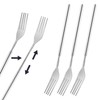 BOHUIZ 3Pcs Telescopic Fork Extendable Fork, Stainless Steel Adjustable Telescopic