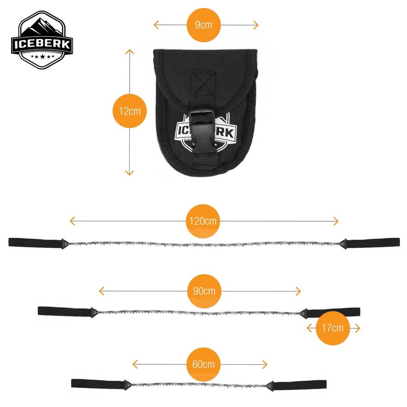 Iceberk Hand Chainsaw Carbon Steel - Rustproof Folding Saw for