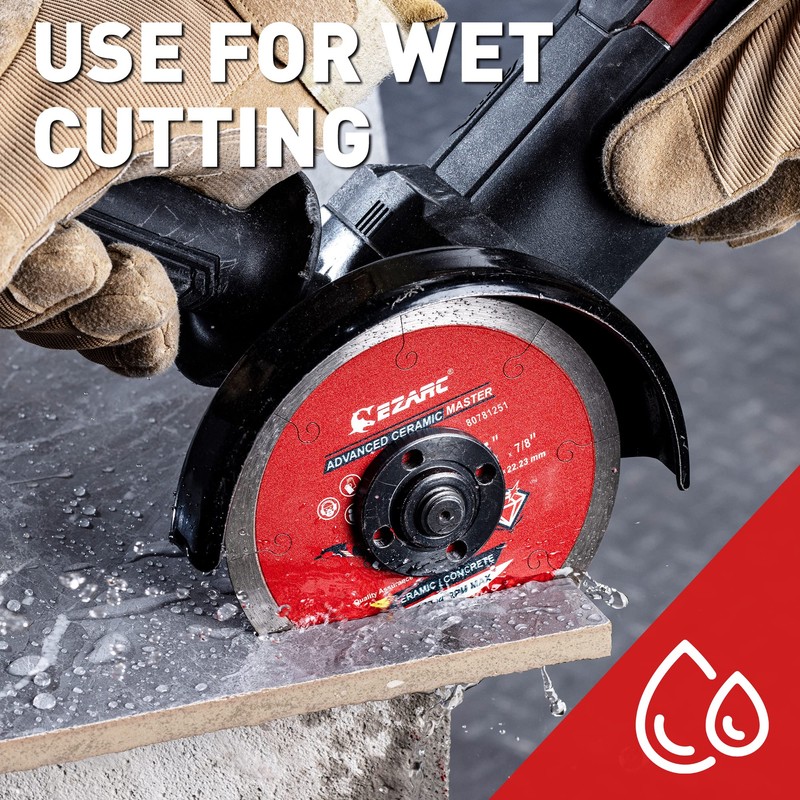 EZARC 5 inch Diamond Blade, Advanced Ceramic Diamond Porcelain Cutting
