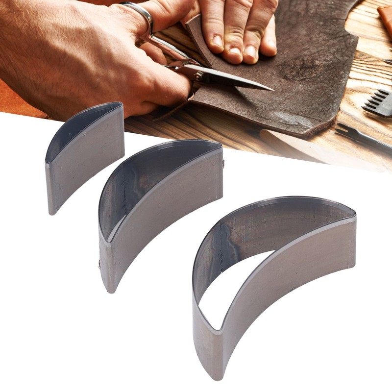 3PCS Cutting Die Set Alloy Steel Curved Moon Shape Hollow
