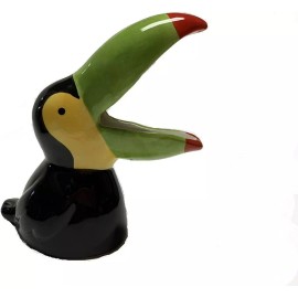 Merz67 LLC TOUCAN Scrubby Ceramic Holder w/ Scrubbie Sponge Kitchen Sink Scouring Pad Caddy