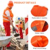 8 Pcs Hi Vis Vests, Hi Vis Safety Gilet, Red-orange